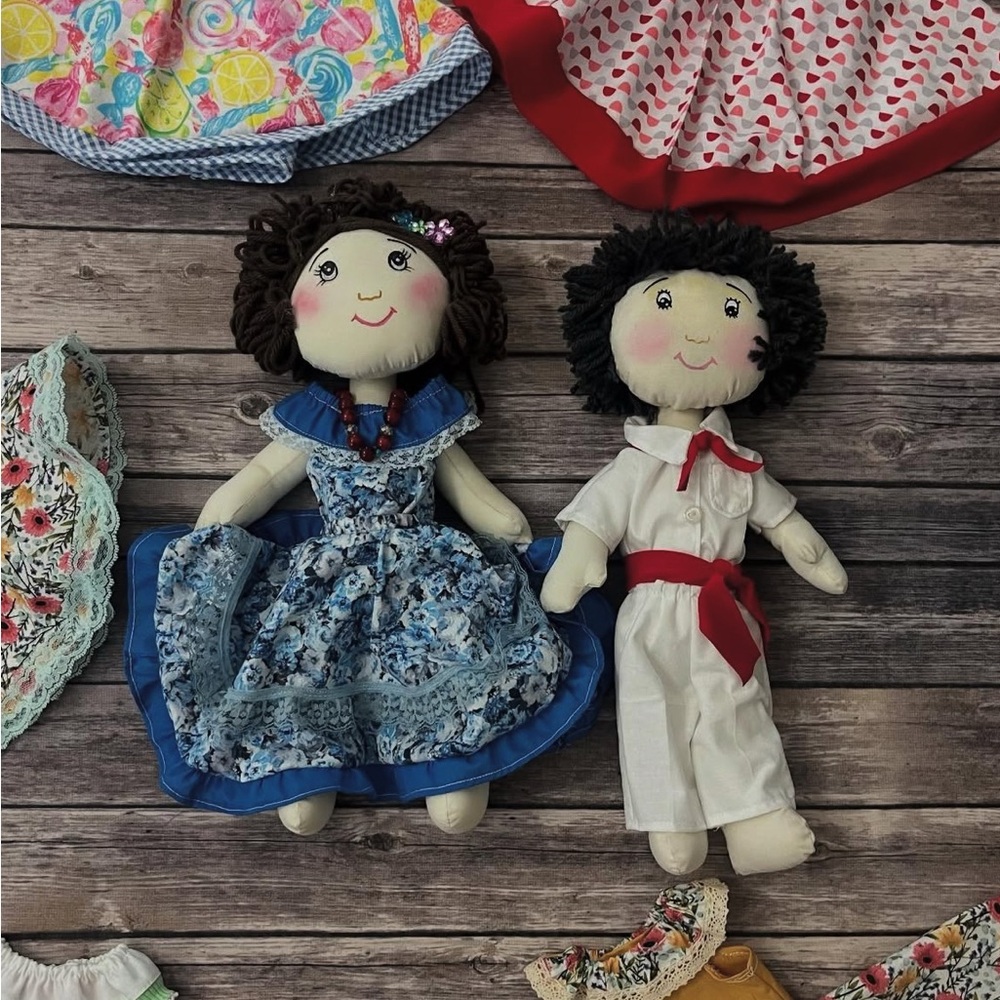 Handcrafted Rag Dolls Set
